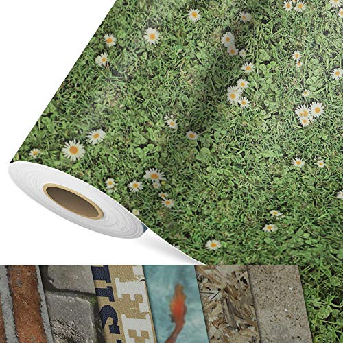 CV Bodenbelag Daisies - extra abriebfester PVC Bodenbelag (geschäumt) - Foto-Druck Blumenwiese - Oberfläche strukturiert - Meterware (100x300 cm)