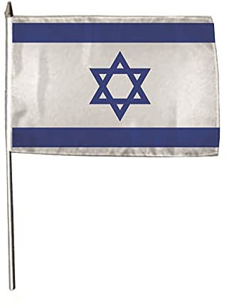 U24 Flagge Fahne Stockflagge Israel 30 x 45 cm Stockfahne 3er Pack
