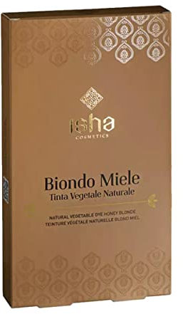 ISHA cosmetics-Biondo miele- tinta vegetale in polvere -testato dermatologicamente e al nichel<1ppm-vegan-100g