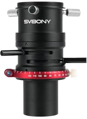 Svbony SV199 Correcteur de Dispersion Atmosphérique, 1.25 avec Niveau à Bulle et 2.25° Angle de Déviation Dédispersion pour Astrophotographie