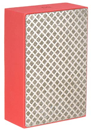 sourcing map Diamond Hand Polishing Pad 60 Grits 3.54 x 2.36 Mesh Diamond Sanding Block for Grinding Tile Glass Stone Marble Ceramic Metal