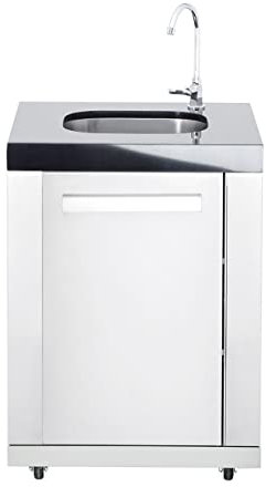 Allgrill Top-Line modulare Outdoorküche Edelstahl Modul 8 Anbau-Waschbecken