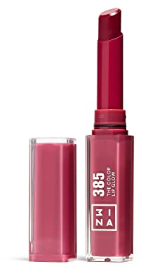 3ina Makeup - The Color Lip Glow 385 - Labial Hidratante Frambuesa con Manteca de Karité para Nutrir - Barra de Brillo - Bálsamo Alta Pigmentación Vegan - Cruelty Free