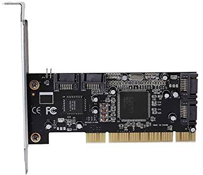 KIMISS PCI vers 4, Jeu de Puces Sil3114 pour Carte Contrôleur Raid SATA Interne 1,5 Gbit/s