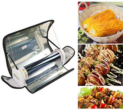 YHUEGH Four Solaire Grilles de Camping à Énergie Solaire, Cuisinière Solaire Intégrée Extérieure, Cuisinière Solaire Parabolique Portable Camping Réchauds sans Carburant