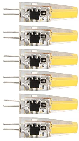 Garosa 6 Pz Lampadine LED G4 6W 500LM Lampadine G4 LED COB Sostituzione per Lampada da Soffitto, Parete, Tavolo e Sospensione - Bianco Caldo