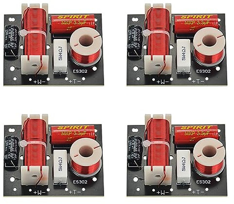 AutoSwan 4X ES302 2 Wege Audio Lautsprecher Frequenzweiche Höhen + Bass Frequenzteiler Frequenzweichen Lautsprecher Filter DIY für Haus
