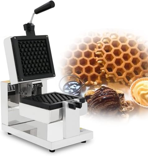 MAXCBD Commercial Waffle Maker Iron, 1300W Rectangle Waffle Maker Baker Machine with Reversible Pans, 122-482℉ Adjustable Temperature and Time Nonstick Waffle Baker W/Teflon Coating
