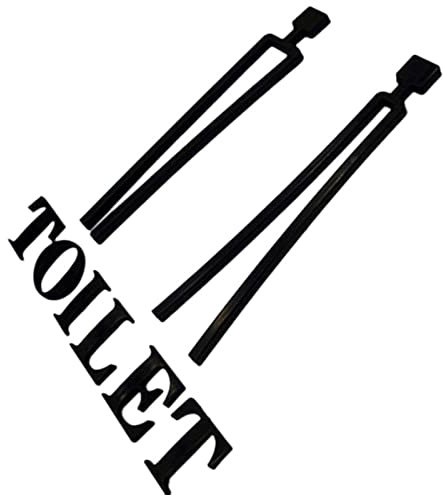 Panneaux de toilettes, panneaux de porte de WC en acrylique for hommes et femmes, panneaux de porte de toilettes for hôtels, bureaux, restaurants. (Size : BLACK)
