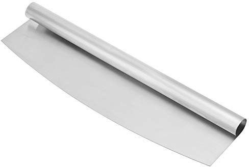 UPQRSG Pizzaschneider Rocker, Edelstahl Pizzamesserschneider, Bogenförmig Gestalteter Schaukel Pizzamesserschneider, Integrierte Pizza Penghiris, Backwerkzeuge, Küchenutensilien