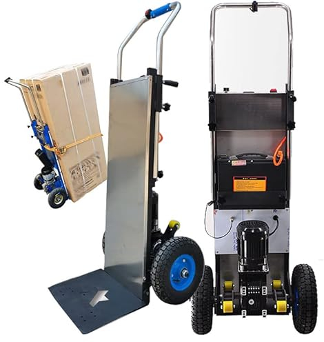 1200 W elektrischer Treppensteiger, Sackkarre für schwere Gegenstände, bürstenloser Motor, Abnehmbarer Akku (48 V/36 Ah), Tragfähigkeit (400 kg), Knopf (sofort öffnen/stoppen)