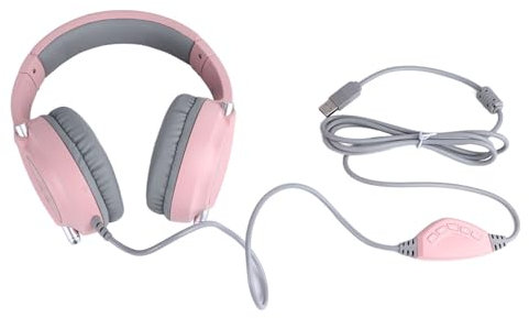 Casque de Jeu avec Micro, Casque USB Antibruit avec Cache-Oreilles Souples, Son 7.1 RVB, Casque Filaire pour Ordinateur, PC, Téléphone (PIN)