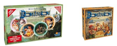 Rio Grande Games 22501415 Dominion Einsteiger-Bigbox (Basisspiel + 3 Erweiterungen) & Dominion Erweiterung - Plünderer