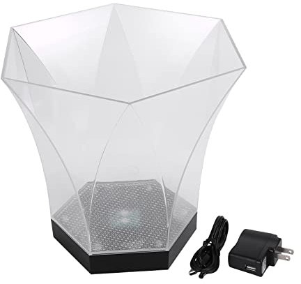 Mascoona 5L Large Capacity Polygonal Colorful Ice Bucket Bar Nightclub Light Up Champagne Whiskey Beer Bucket Bars (USB Powered)