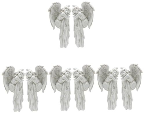 Ciieeo 8 STK Engel-Dekoration Türrahmenverzierungen Türrahmen Dekorationen Engelsflügel Wanddekoration Engel-Wand- Engel Ornamente Figuren Engelsflügelverzierung Wohnkultur Harz Weiß