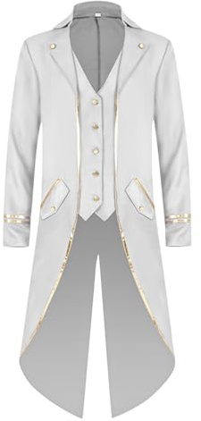 Teen Boys Steampunk Costume Halloween Party Pirate Jacket Victorian Vampire Frock Coats Medieval Gothic Tailcoat Vintage Renaissance Cardigan 2024 New