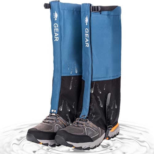 Shyllin Gamaschen Wasserdicht Gamaschen Wandern, 620D Regengamaschen Einstellbare Outdoor zum Schutz von Hose&Schuhe Schnee/Regen/Insekten Schneestiefel Legging Gaiter,Klettern,Skifahren,Trekking(M)