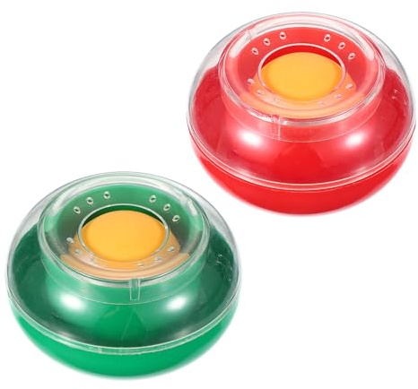 PATIKIL Umidificatore Punta Dita, 2 Pz 3 Plastica Riutilizzabile Antiscivolo Umidificatore per Dita per Carte Bancarie Fatture Documenti Conteggio, Rosso/Verde