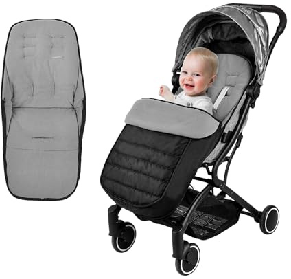 Thicken 2 in 1 Buggy Liner Bag Universal Pram Footmuff Baby Pushchair Winter Detachable Warm Cosy Toes Thermal Soft Fleece Lined Stroller Foot Cover Windproof Fits for Infant Toddler Outdoor