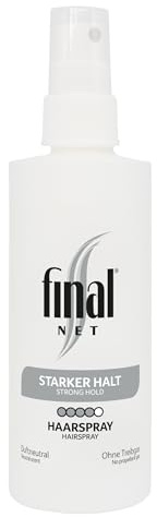 Final NET Starker Halt – Glanzspray für Alle Haartypen, Fixing Spray, Haarspray für Damen und Herren, Haarlack Pumpspray, Unparfümiert, Austauschflasche – 125 ml