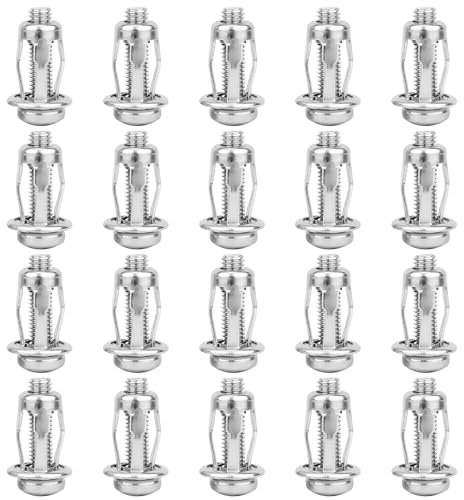 20 Stück Hohlraumdübel Metall M5×20 Hohlwandanker Blütenblattmutter Schrauben SpreizdüBel Robuste Hohlwandanker,Hohlraumdübel für Haussanierung,Anbringen von Hohlwänden und Gipskartonwänden