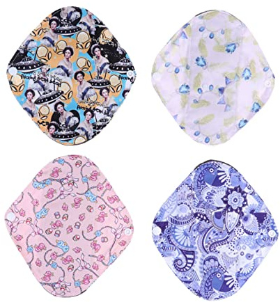ARTSEWPLY 4piezas Toalla Sanitaria Bambú Compresas Sanitarias Lavables Compresas Menstruales Reutilizables Para Uso Diario De Reutilizables Higiene Femenina