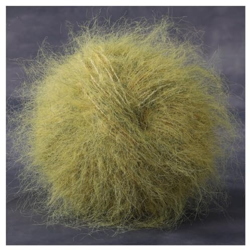 SHTGOI Mohairwolle 200g Angora Wolle Garn Mohair Wolle Handstrickgarn Häkelgarn Strickgarn Wollknäuel wollgarn Silkhair Häkelwolle Fell Garn zum Kissen Vorhänge Pullover Hüte Schals Tüchern