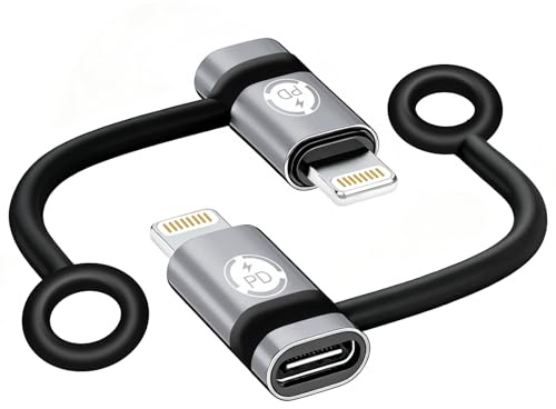 Wanheart 2PCS USB C to Lightning Adapter,USB C Female to iPhone Male Adapter,Support PD Fast Charging,for iPhone 14 Pro Max 13 12 11 X Xr, Ipad/Air Pods, Not for Audio/Headphone/OTG