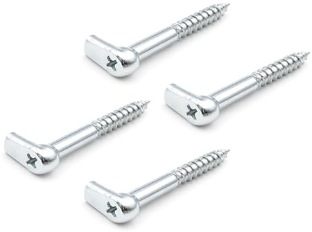 Design61 4x Schraubhaken 50 x 5,25 mm mit Kreuzschlitzhaken Holzgewinde Wandhaken Einschraubhaken zum Schrauben für Wand Decke Haken zur Befestigung von Seilen Ketten Pflanzen Lampen Stabil Verzinkt