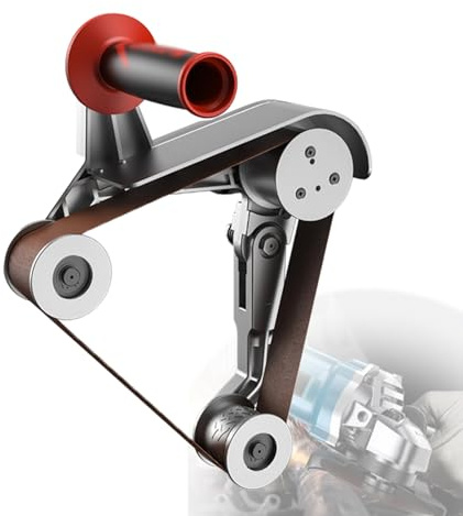 LwiftGal Levigatrice A Nastro Professionale per Tubi, 1100 W con 6 velocità Variabili E Nastri Abrasivi, Ideale per Lucidatura, Finitura E Rimozione della Ruggine su Tubi 3-wheelworkinghead