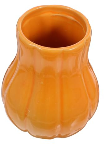 LIFKOME Portautensili in Ceramica a Forma di Ortaggio Organizer per Posate e Mestoli da Cucina Decorazione Autunnale per Cucina Contenitore Compatto per Piano di Lavoro Colore Arancione