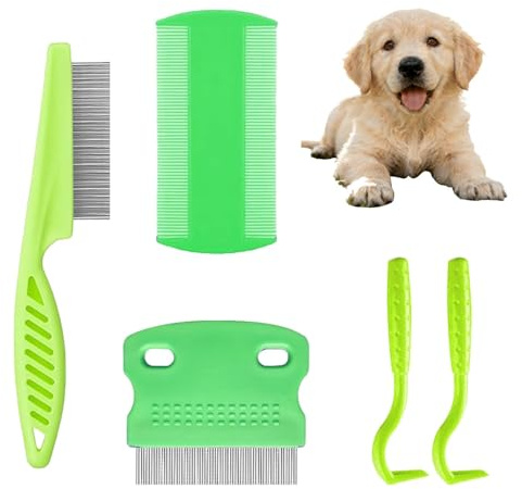 5 Pcs Lice Comb Set, Stainless Steel Lice Removal Combs, Hair Styling Comb Set