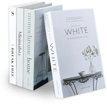 DICOSMETIC 4 Teile 4 Stile Schöne Dekorative Bücher 36,2x24x0,45cm Kaffeetisch Bücher Faux Buchset Mit Versteckter Aufbewahrung Gestapelte Büchern Für Wohnzimmerregal Esstisch Dekoration