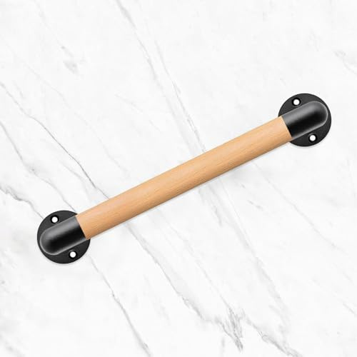 Outdoor Grab Rail Wooden - Wall Handrails for Indoor Stairs Railing Safety Non-Slip Staircase Handrail for Home Garden Corridor Lofts Decking Hand Rails(1ft/30cm)