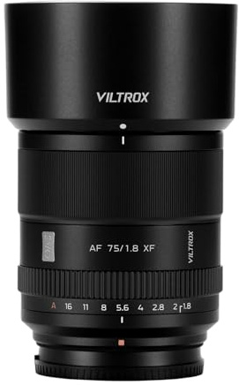 VILTROX 75mm F1.8 XF EVO Objektiv, AF 75mm f1.8 für Fuji X Mount, Autofokus APS-C Objektiv für Fujifilm X-M5 X-T50 X-S20 X-T5 X-H2S X-T30 X-T4 X-Pro3 X-E5