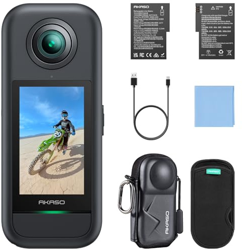 AKASO 360 Action Camera and Camera Carrying Case Bundle