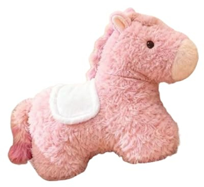 NTCLHFXU Decorative Cartoon Horse Shape Furry Pillow PP Cotton Filled Cushion Chinese New Year Gift or Festives Home Decors New Year Gift