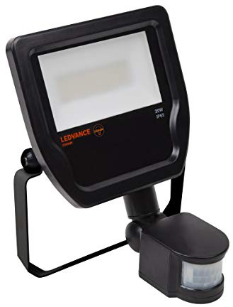 LEDVANCE LED Floodlight Sensor, 20W, Cool White, IP65, Black, 16.7 x 22.35 x 4.4 cm