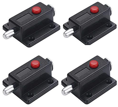 4 piezas de ventana de gabinete botón de resorte automático para puerta de muebles de gabinete con botón de resorte