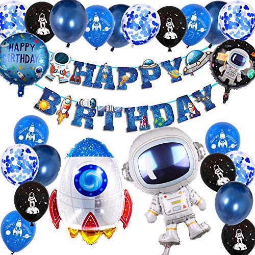 Geburtstag Deko Weltraum Geburtstag Party Dekoration Astronauten Raketen Folienballon Geburtstagsdeko Jungen Birthday Decorations