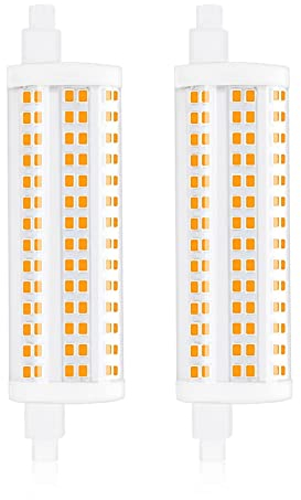 Bonlux 20W Regulable R7S LED 118MM con 2200LM, Bombilla Lineal Reemplazo de 200-250W Bombilla Halógena, 360 Grados de Iluminación para Lámpara de Pie (Luz Cálida 2700K, 2-Unidades)