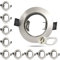 HiBay Focos empotrables GU10,10x Marco Focos gu10,Corte 65-68mm,Para Lámparas De Led O Halógena,Inox Metálica,Incl.Zócalo GU10,Marco Empotrado Ojos de Buey