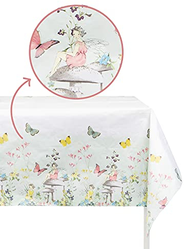Talking Tables Paper Fairy Table Cover | Home Recyclable, Rectangular Tablecloth, Disposable Tableware | For Kid's Butterfly Party, Woodland Fairies, Birthday Decorations, Afternoon Tea, Mother's Day