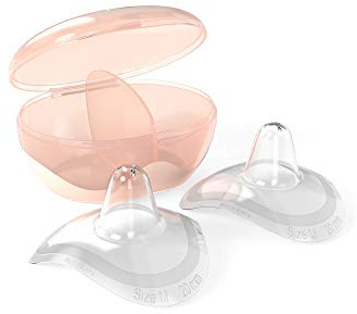 nip breast-feeding caps, size L, 24 mm, 2 pieces, for a natural drinking experience, with storage box
