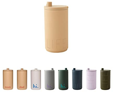 Design Letters termosmugg 350 ml | kaffemugg To Go små presenter till kvinnor | julklappar för kvinnor, män | termosmugg kaffe To Go PA/BPS fri | isoleringsmugg i rostfritt stål