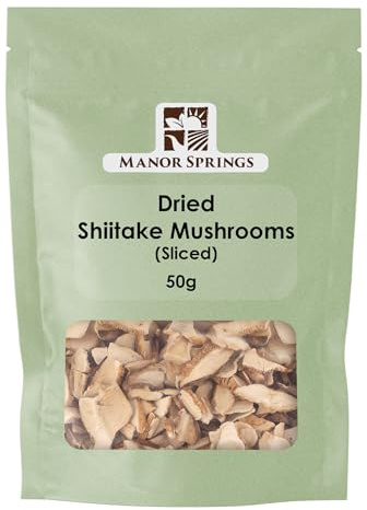 Dried Sliced Shiitake Mushrooms 50g by Manor Springs