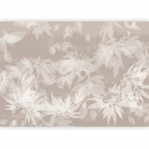 murando - Carta da Parati Moderna per Soggiorno, Fiori, 400x280 cm | Fotomurali in TNT, Decorazione da Muro XXL, Poster Giganti da Parete, Natura, Beige, Produzione Europea