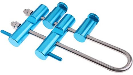 Sharplace Aluminium Klettergerüst Abseilgerät Abseilen Abseilgerät 4, Blau