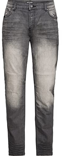 Spirit Motors Slim Mid Jayce Jeans - Motorradjeans Motorradhose mit Protektoren - Aus Baumwolle und Kevlar grau 36/32