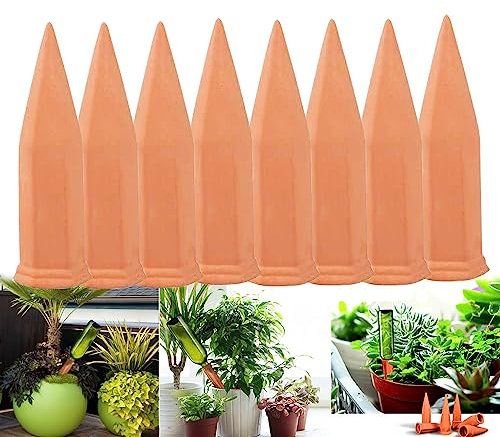 Sistema de Riego Automático, MKNZOME 8 Piezas Riego por Goteo Botella Set Autorriego para Macetas Kit Riego de Plantas paraJardín Terraza Invernadero Flores Plantas